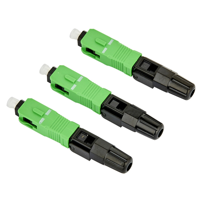 SC APC Quick Assembly Fiber Optic Cable Connector Types For Ftth